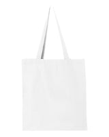 Pretreated Q-Tees Q125300 14L Shopping Bag - White