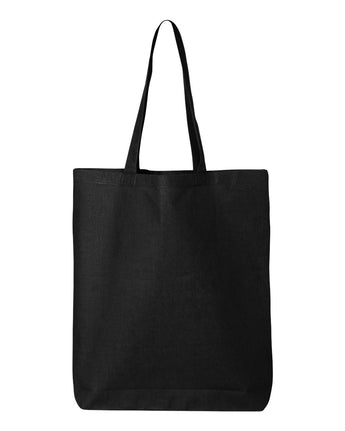Pretreated Q-Tees QTBG 12L Economical Tote - Black