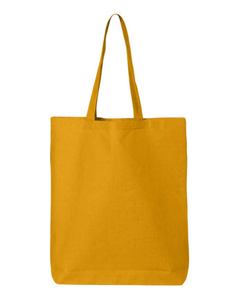 Pretreated Q-Tees QTBG 12L Economical Tote - Gold