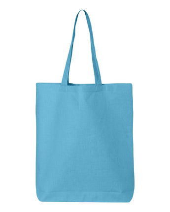 Pretreated Q-Tees QTBG 12L Economical Tote - Turquoise