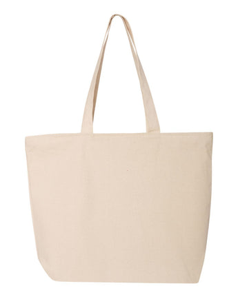 Pretreated Q-Tees Q611 25L Zippered Tote - Natural