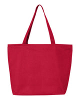 Pretreated Q-Tees Q611 25L Zippered Tote - Red