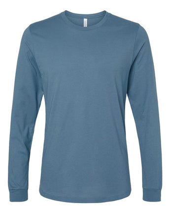 Pretreated BELLA+CANVAS 3501 Unisex Jersey Long Sleeve Tee - Steel Blue