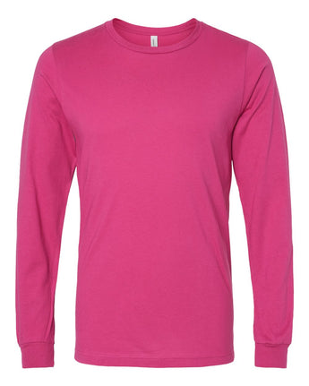 Pretreated BELLA+CANVAS 3501 Unisex Jersey Long Sleeve Tee - Berry