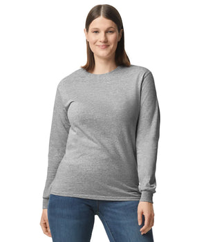 Pretreated Gildan 5400 Unisex Heavy Cotton Sleeve T-Shirt - Female Model