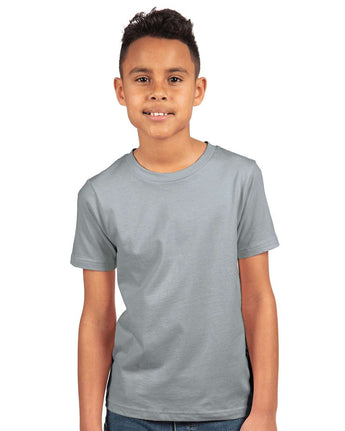 Pretreated Next Level 3310 Youth Cotton T-Shirt - Light Grey