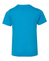 Pretreated Next Level 3312 Youth CVC Tee - Turquoise - Back