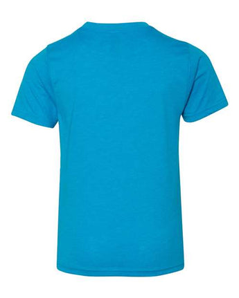 Pretreated Next Level 3312 Youth CVC Tee - Turquoise - Back