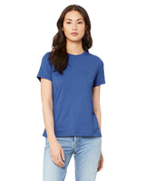 Pretreated BELLA+CANVAS 6400CVC Women's Relaxed CVC Jersey Tee - Heather True Royal