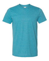 Pretreated Gildan 64000 Softstyle T-Shirt - Heather Galapagos Blue