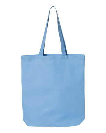 Pretreated Q-Tees QTBG 12L Economical Tote - Carolina Blue