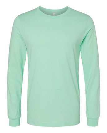 Pretreated BELLA+CANVAS 3501 Unisex Jersey Long Sleeve Tee - Mint