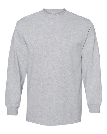 Pretreated American Apparel 1304 Unisex Heavyweight Cotton Long Sleeve Tee - Heather Grey