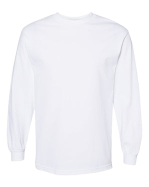 Pretreated American Apparel 1304 Unisex Heavyweight Cotton Long Sleeve Tee - White