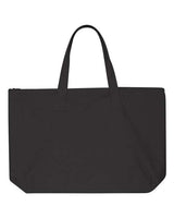 Pretreated Liberty Bags 8863 Tote with Top Zippered Closure - Black