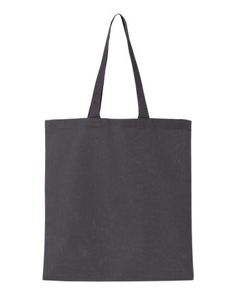 Pretreated Q-Tees QTB Economical Tote - Charcoal