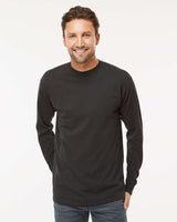 Pretreated M&O 4820 Unisex Gold Soft Touch Long Sleeve T-Shirt - Black