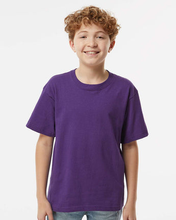 Pretreated M&O 4850 Youth Gold Soft Touch T-Shirt - Purple