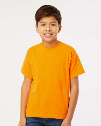Pretreated M&O 4850 Youth Gold Soft Touch T-Shirt - Safety Orange