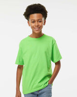 Pretreated M&O 4850 Youth Gold Soft Touch T-Shirt - Vivid Lime