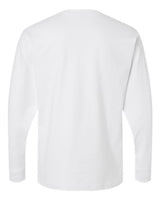 Pretreated American Apparel 9410 Unisex Super Heavyweight Long Sleeve Pocket Tee - White - Back