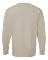 Pretreated American Apparel 9410 Unisex Super Heavyweight Long Sleeve Pocket Tee - Bone - Back