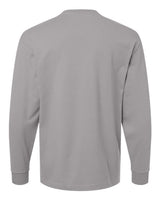 Pretreated American Apparel 9410 Unisex Super Heavyweight Long Sleeve Pocket Tee - Gravel - Back