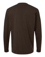 Pretreated American Apparel 9410 Unisex Super Heavyweight Long Sleeve Pocket Tee - Brown - Back