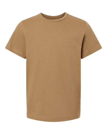 Pretreated LAT 6101 Youth Fine Jersey Tee - Coyote Brown