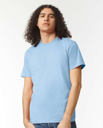 Pretreated American Apparel 2001CVC Unisex CVC Tee - Heather Light Blue