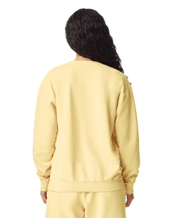 Pretreated Comfort Colors 1466 Lightweight Adult Crewneck Sweatshirt - Butter - Back