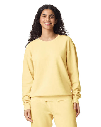 Pretreated Comfort Colors 1466 Lightweight Adult Crewneck Sweatshirt - Butter
