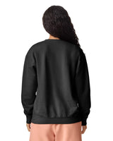 Pretreated Comfort Colors 1466 Lightweight Adult Crewneck Sweatshirt - Black - Back