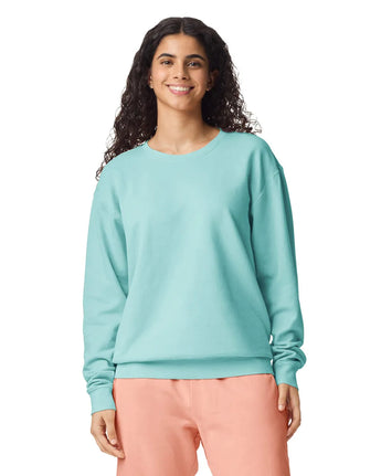 Pretreated Comfort Colors 1466 Lightweight Adult Crewneck Sweatshirt - Chalky Mint