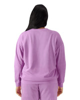 Pretreated Comfort Colors 1466 Lightweight Adult Crewneck Sweatshirt - Neon Violet - Back