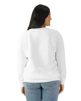 Pretreated Comfort Colors 1466 Lightweight Adult Crewneck Sweatshirt - White - Back