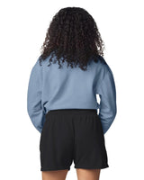 Pretreated Comfort Colors 1466 Lightweight Adult Crewneck Sweatshirt - Blue Jean - Back