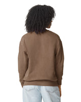 Pretreated Comfort Colors 1466 Lightweight Adult Crewneck Sweatshirt - Espresso - Back