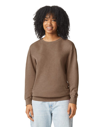 Pretreated Comfort Colors 1466 Lightweight Adult Crewneck Sweatshirt - Espresso