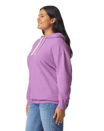 Pretreated Comfort Colors 1467 Lightweight Adult Hooded Sweatshirt - Neon Violet - Side