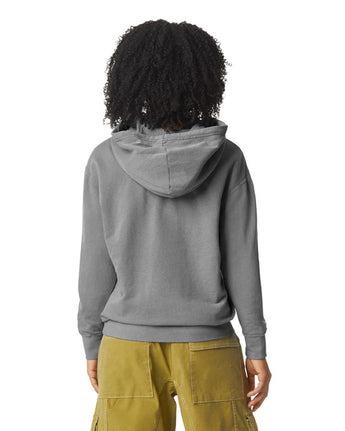 Pretreated Comfort Colors 1467 Lightweight Adult Hooded Sweatshirt - Grey - Back