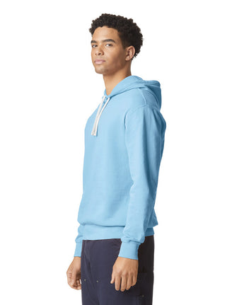 Pretreated Comfort Colors 1467 Lightweight Adult Hooded Sweatshirt - Hydrangea - Side