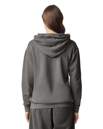 Pretreated Comfort Colors 1467 Lightweight Adult Hooded Sweatshirt - Pepper - Back