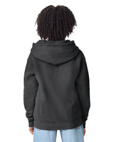 Pretreated Comfort Colors 1467Y Lightweight Youth Hooded Sweatshirt - Black - Back