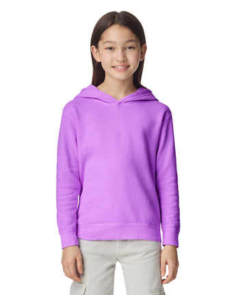 Pretreated Comfort Colors 1467Y Lightweight Youth Hooded Sweatshirt - Neon Violet