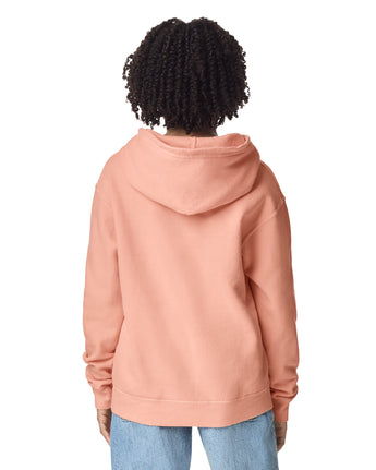 Pretreated Comfort Colors 1467Y Lightweight Youth Hooded Sweatshirt - Peachy - Back