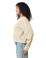 Pretreated Comfort Colors 1566L Women's Mid-Length Crewneck Sweatshirt - Ivory - Side
