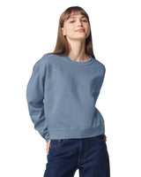 Pretreated Comfort Colors 1566L Women's Mid-Length Crewneck Sweatshirt - Blue Jean