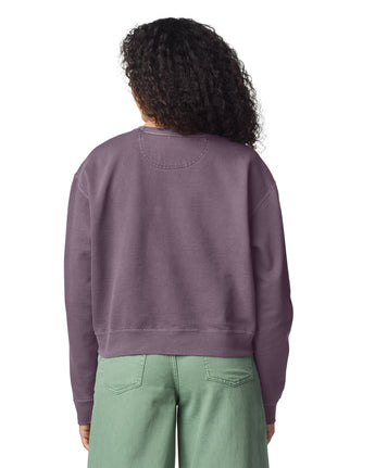 Pretreated Comfort Colors 1566L Women's Mid-Length Crewneck Sweatshirt - Dusk - Back