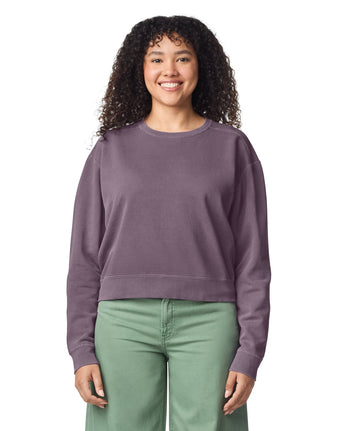 Pretreated Comfort Colors 1566L Women's Mid-Length Crewneck Sweatshirt - Dusk